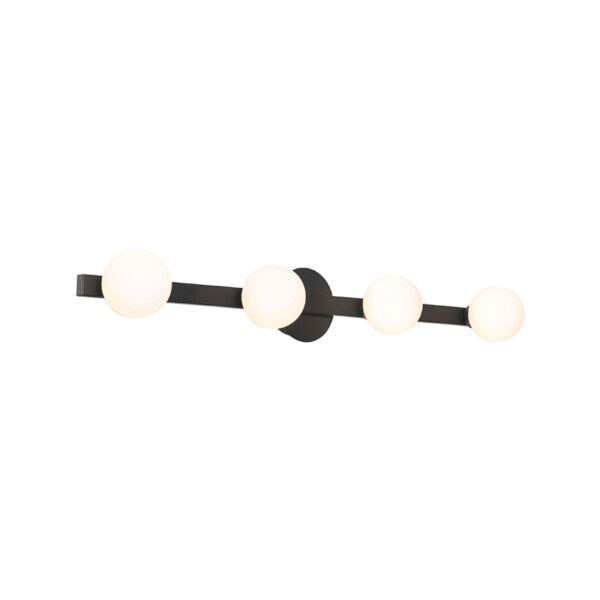 Moderne plafondlamp zwart IP44 4-lichts - Cederic - Afbeelding 2