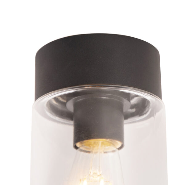 Moderne plafondlamp zwart 22,6 cm IP44 - Jarra - Afbeelding 2