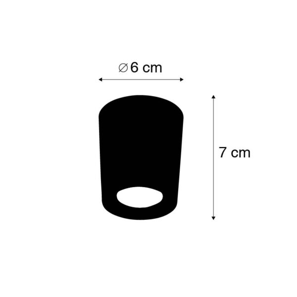 Moderne plafondspot zwart incl. LED IP55 - Livia - Afbeelding 3