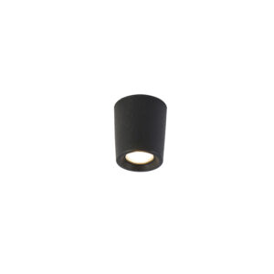 plafondlampen buiten Moderne plafondspot zwart incl. LED IP55 Livia Kunststof Zwart Opbouwspots zorgen voor meer diepte in de ruimte. Zo ook spot Livia. Hij is