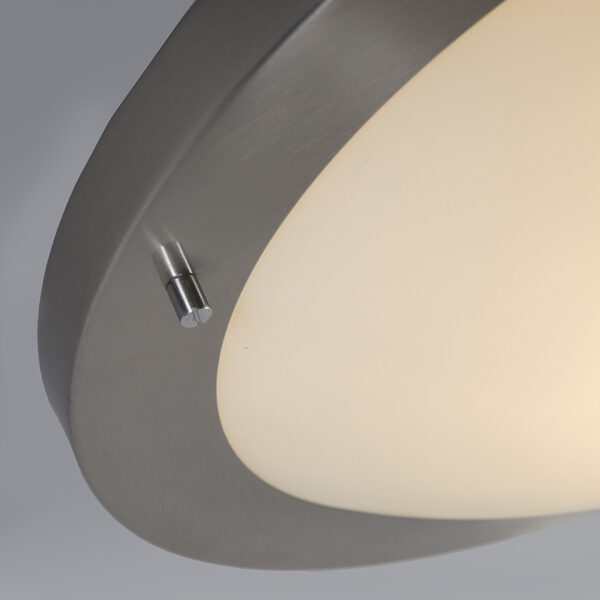 Moderne plafonnière staal 41 cm IP44 - Yuma - Afbeelding 2