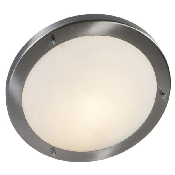 Moderne plafonnière staal 31 cm IP44 - Yuma - Afbeelding 2