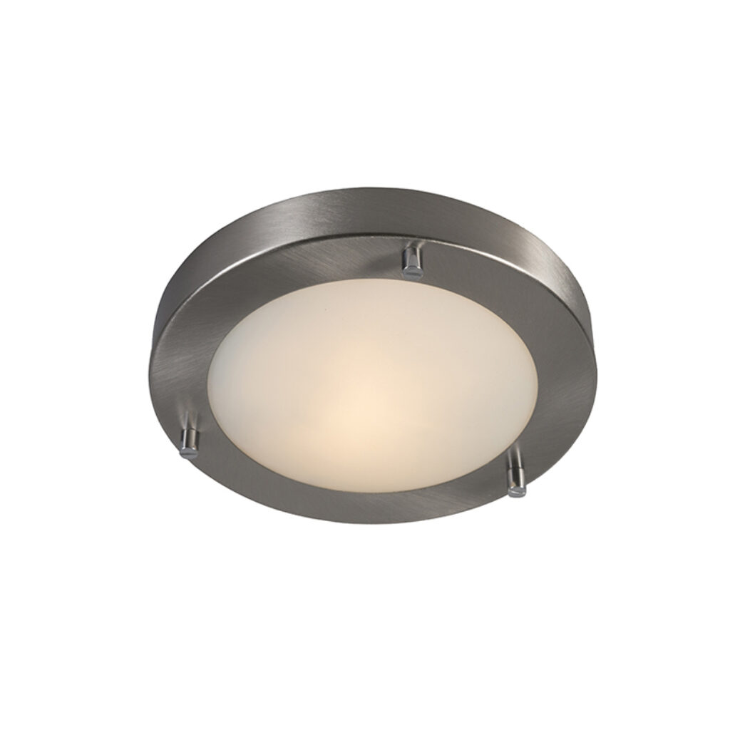 plafondlampen buiten Moderne staal 18 cm IP44 Yuma Staal Prachtig exclusief design in een hoogwaardige kwaliteit. De stalen afwerking geeft deze lamp moderne en