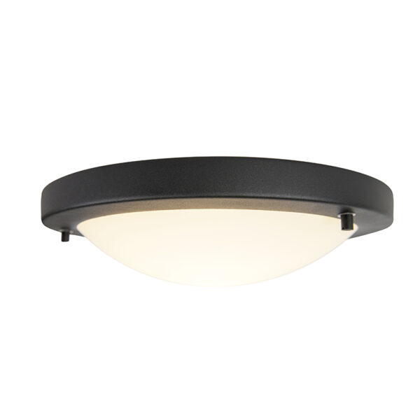 Moderne plafonnière zwart 31 cm IP44 - Yuma - Afbeelding 2