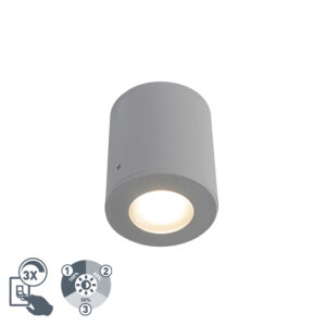 plafondlampen buiten Opbouwspot grijs IP55 incl. GU10 Franca Kunststof Grijs Deze opbouwspot past in ieder interieur. Hij heeft een diameter van 95 cm en hoogte