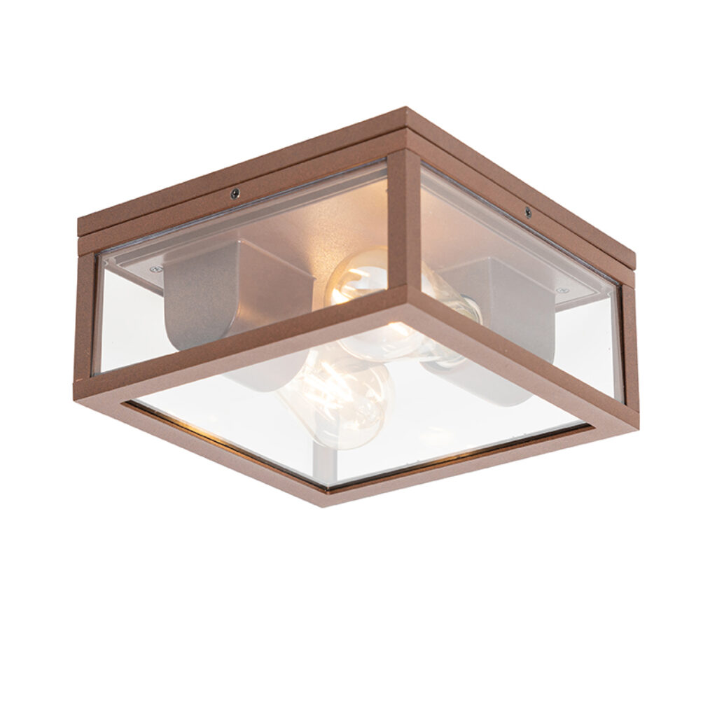 plafondlampen buiten plafondlamp roestbruin IP44 Charlois AluminiumGlas Roestbruin Haal de sfeer in huis met onze Charlois. Deze is gemaakt van aluminium glas