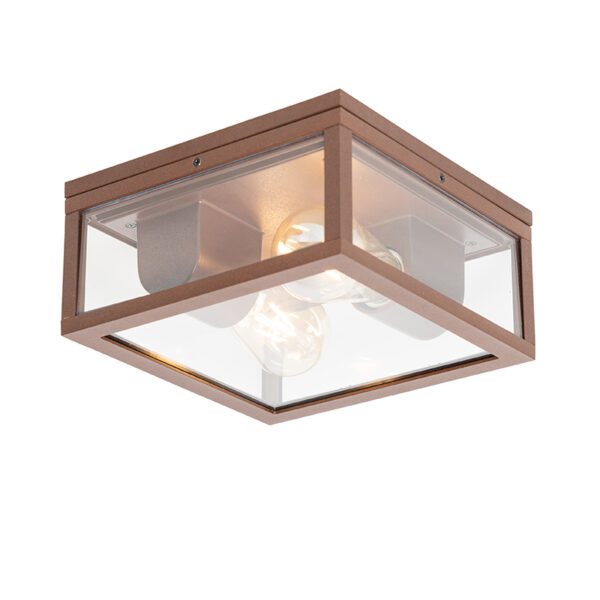 plafondlampen buiten plafondlamp roestbruin IP44 Charlois AluminiumGlas Roestbruin Haal de sfeer in huis met onze Charlois. Deze is gemaakt van aluminium glas