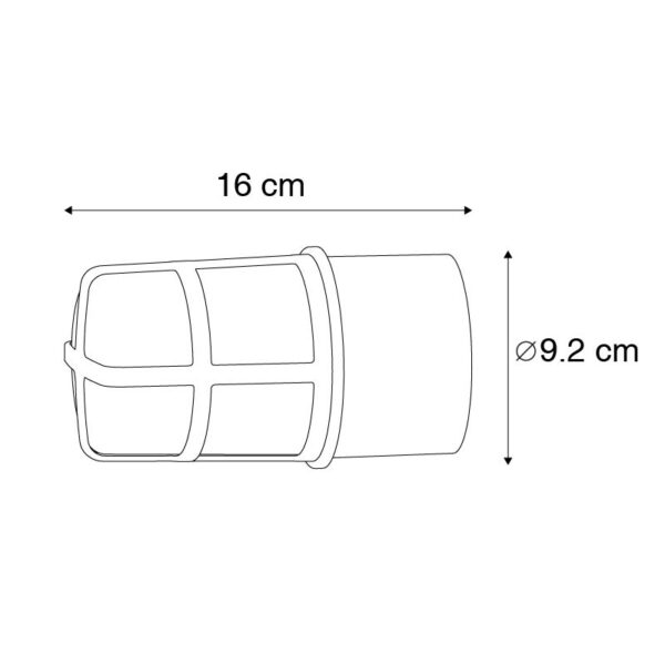 Plafond- en wandlamp zwart met heldere kap IP54 - Kiki - Afbeelding 3