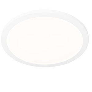 plafondlampen buiten wit 40 cm incl. LED dimbaar IP44 Steve Kunststof Wit is een moderne die perfect past in de eetkamer werkkamer of hal. Hij gemaakt van