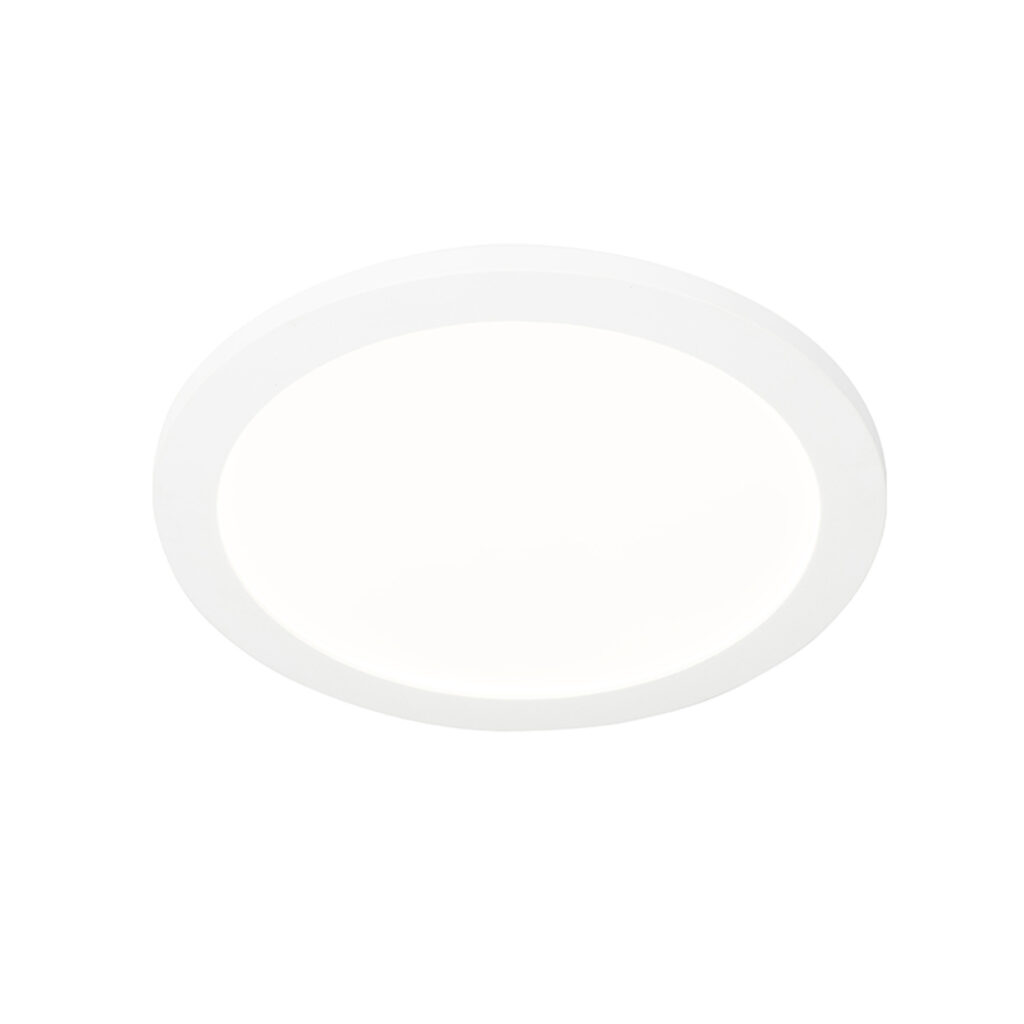 plafondlampen buiten wit 30 cm incl. LED dimbaar IP44 Steve Kunststof Wit is een moderne die perfect past in de eetkamer werkkamer of hal. Hij gemaakt van
