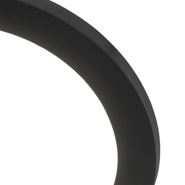 Plafonnière zwart 22,5 cm incl. LED 3-staps dimbaar IP44 - Steve - Afbeelding 2