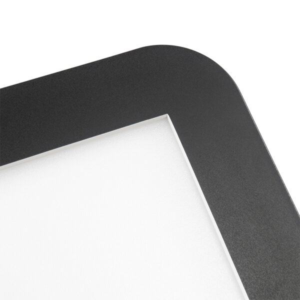 Plafonnière zwart 40 cm incl. LED 3-staps dimbaar IP44 - Steve - Afbeelding 2