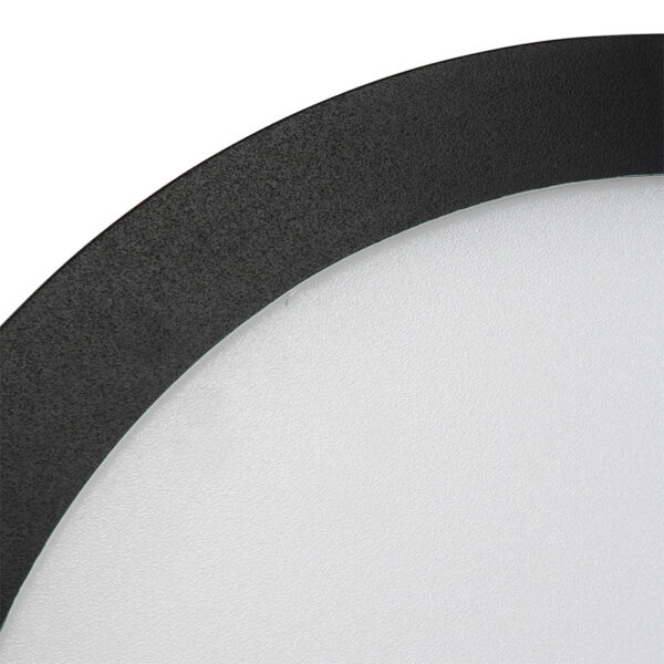 Plafonnière zwart 30 cm incl. LED 3-staps dimbaar IP44 - Steve - Afbeelding 2