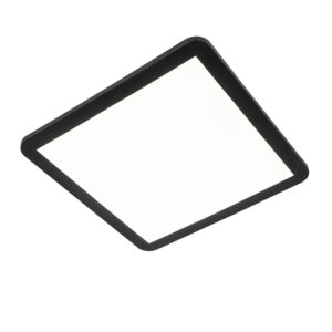 plafondlampen buiten zwart 40 cm incl. LED dimbaar IP44 Steve Kunststof Zwart De perfecte basisverlichting in huis. is gemaakt van kunststof een tijdloze zwarte
