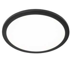 plafondlampen buiten zwart 40 cm incl. LED dimbaar IP44 Steve Kunststof Zwart is een moderne die perfect past in de eetkamer werkkamer of hal. Hij gemaakt van
