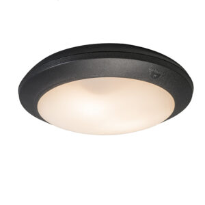 plafondlampen buiten zwart met bewegingssensor IP65 Umberta Kunststof Zwart Een minimalistisch en strak design in ronde vorm is deze plafondlamp Umberta. Deze