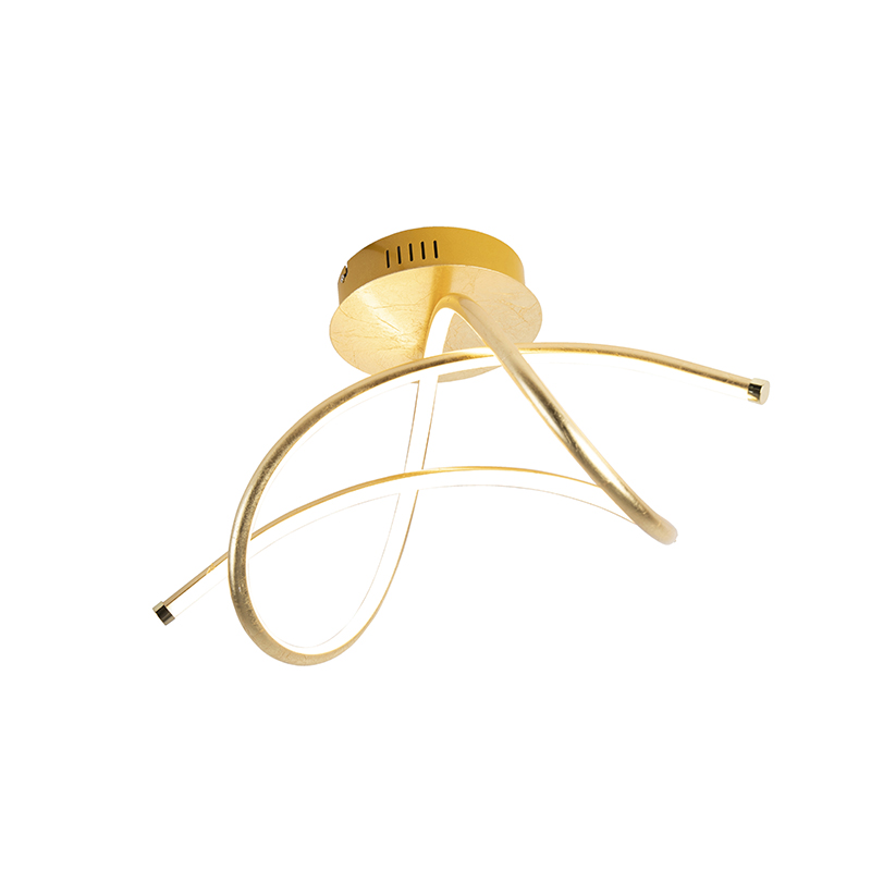 plafondlampen Design plafondlamp gold incl. LED Viola KunststofMetaal Stijlvolle en moderne afgewerkt in goudkleurig staal. De is prachtig ontworpen