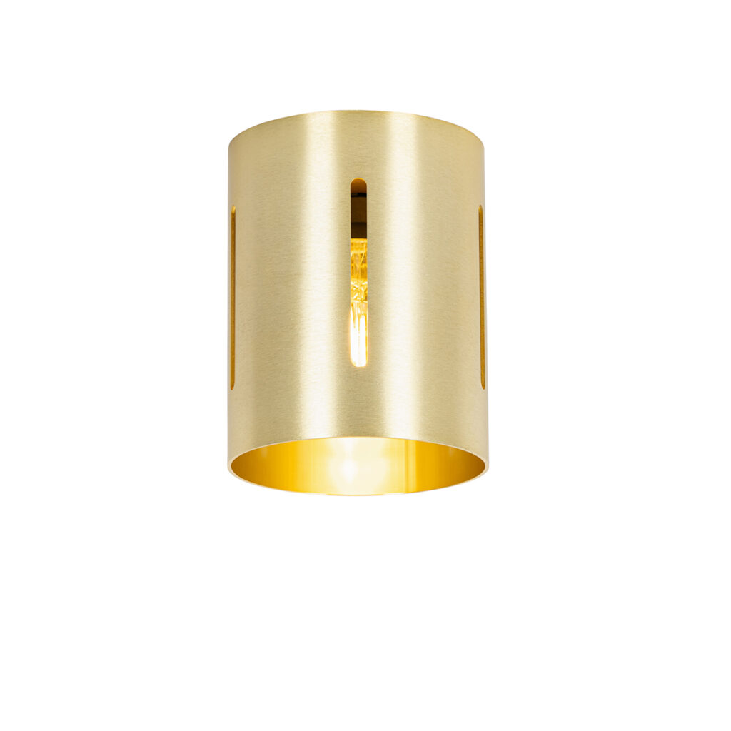 plafondlampen Design plafondlamp goud Yana Aluminium Strak in design maar toch een echte dat is deze gemaakt van aluminium. heeft diameter 13 cm en hoogte 165