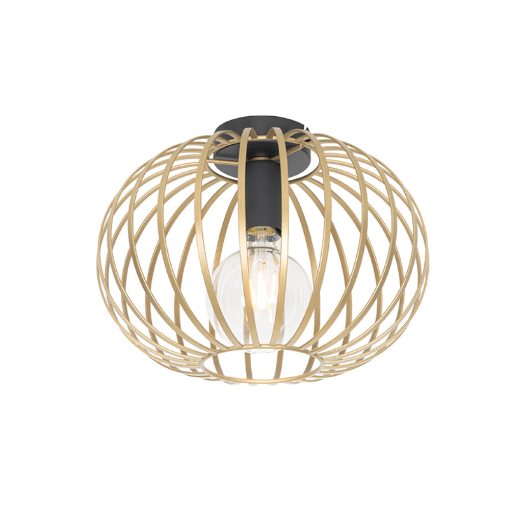 plafondlampen Design plafondlamp messing 30 cm Johanna Staal Kan jouw interieur wel een strakke Dan is wat je Zijn stalen spijlen zorgen voor prachtig