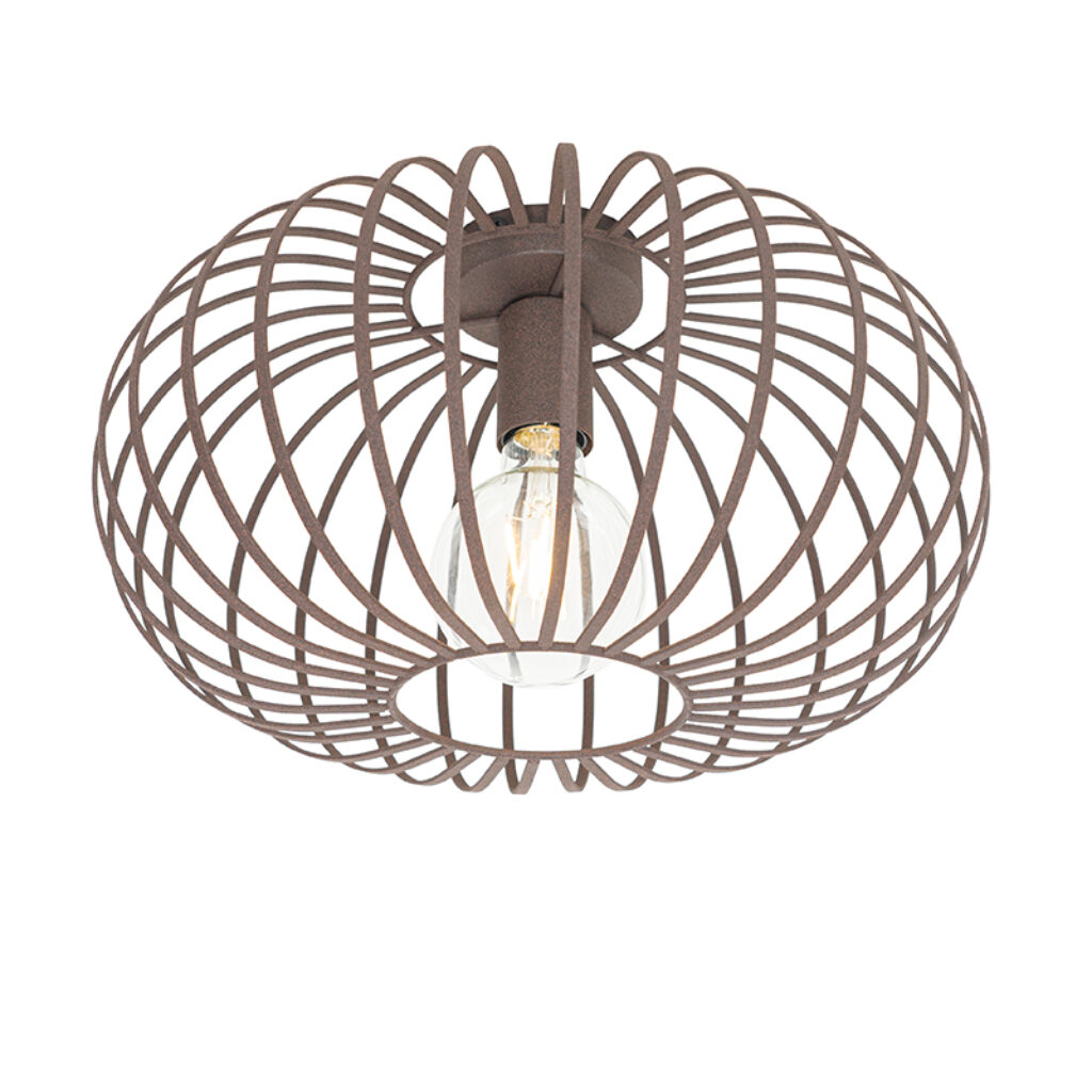 plafondlampen Design plafondlamp roestbruin 39 cm Johanna Staal Roestbruin Haal een echte design lamp in huis met onze Johanna. Deze is gemaakt van staal en