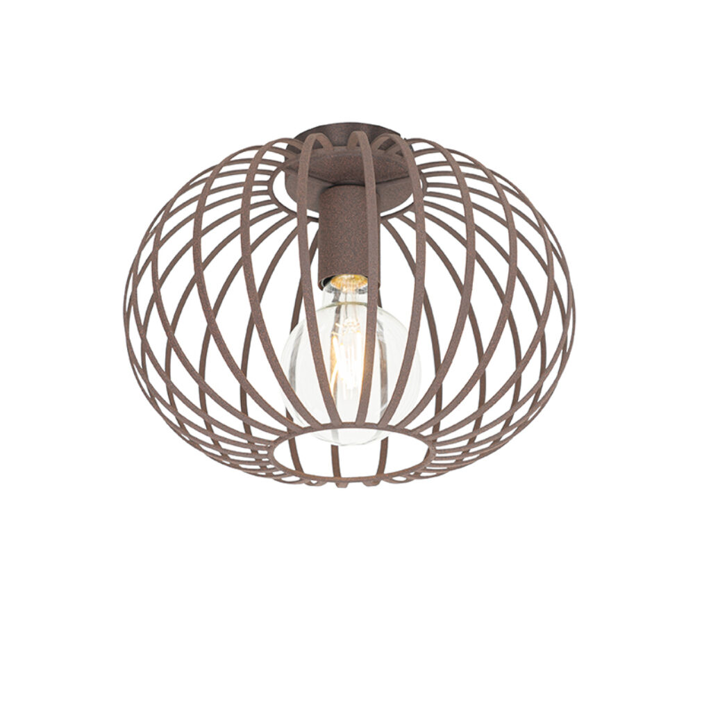 plafondlampen Design plafondlamp roestbruin 30 cm Johanna Staal Roestbruin Haal een echte design lamp in huis met onze Johanna. Deze is gemaakt van staal en
