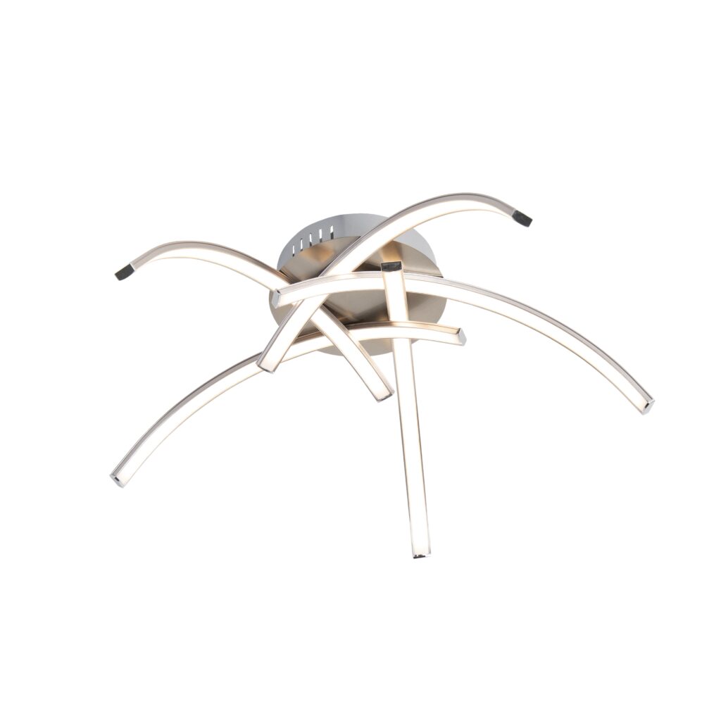 plafondlampen Design plafondlamp staal incl. LED Faleri KunststofMetaal Staal Deze is een echte design lamp mooi voor in jouw modern Door de combinatie van
