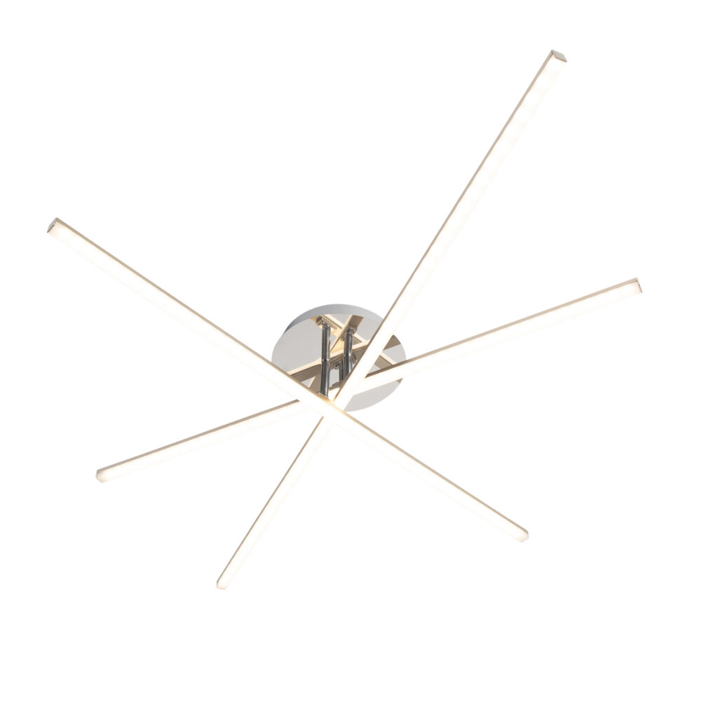 plafondlampen Design plafondlamp staal incl. LED verstelbaar Simona Sei KunststofMetaal Staal Deze perfect in jouw moderne Door de combinatie van en kunststof