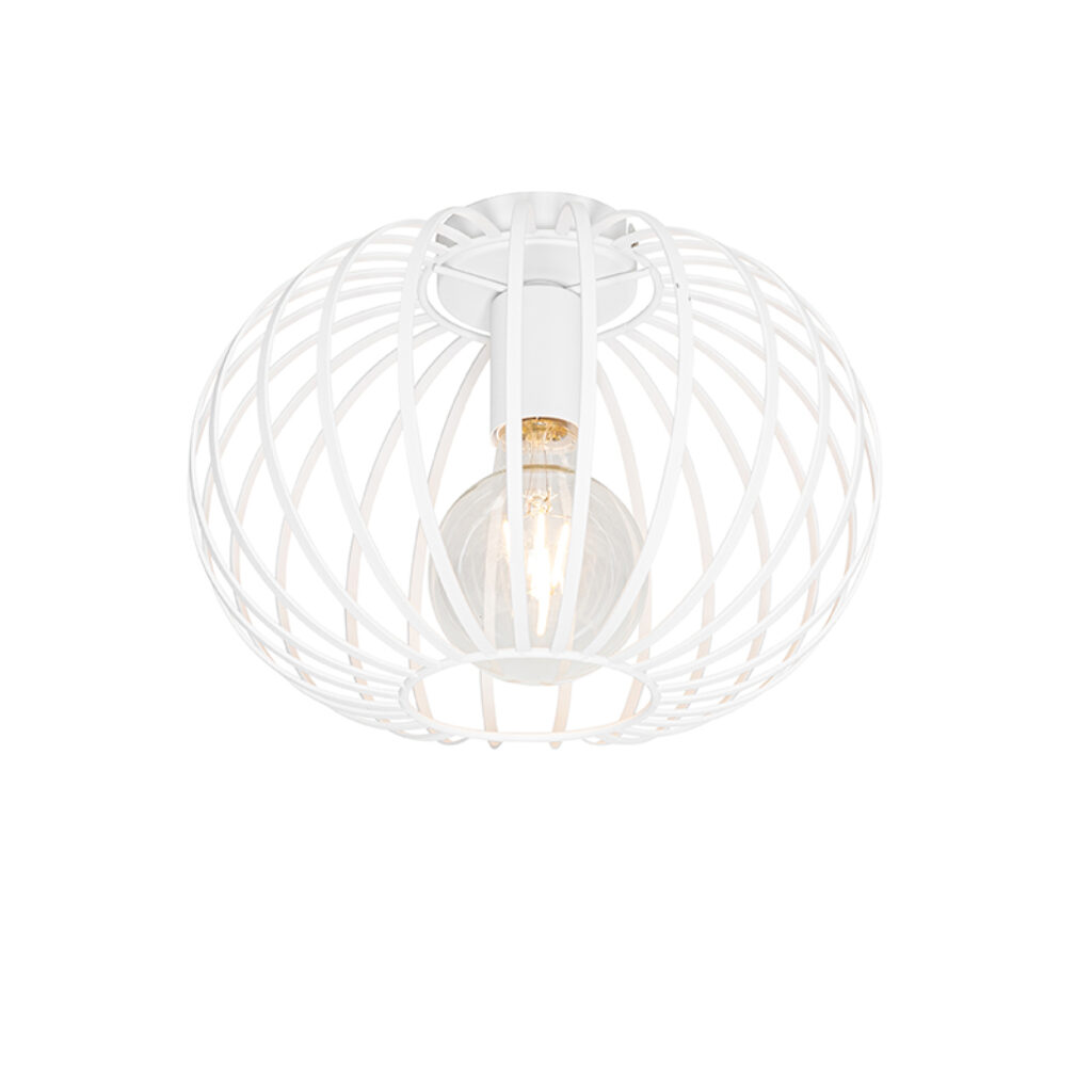 plafondlampen Design plafondlamp wit 30 cm Johanna Staal Wit Haal een echte design lamp in huis met onze Johanna. Deze is gemaakt van staal en afgewerkt witte