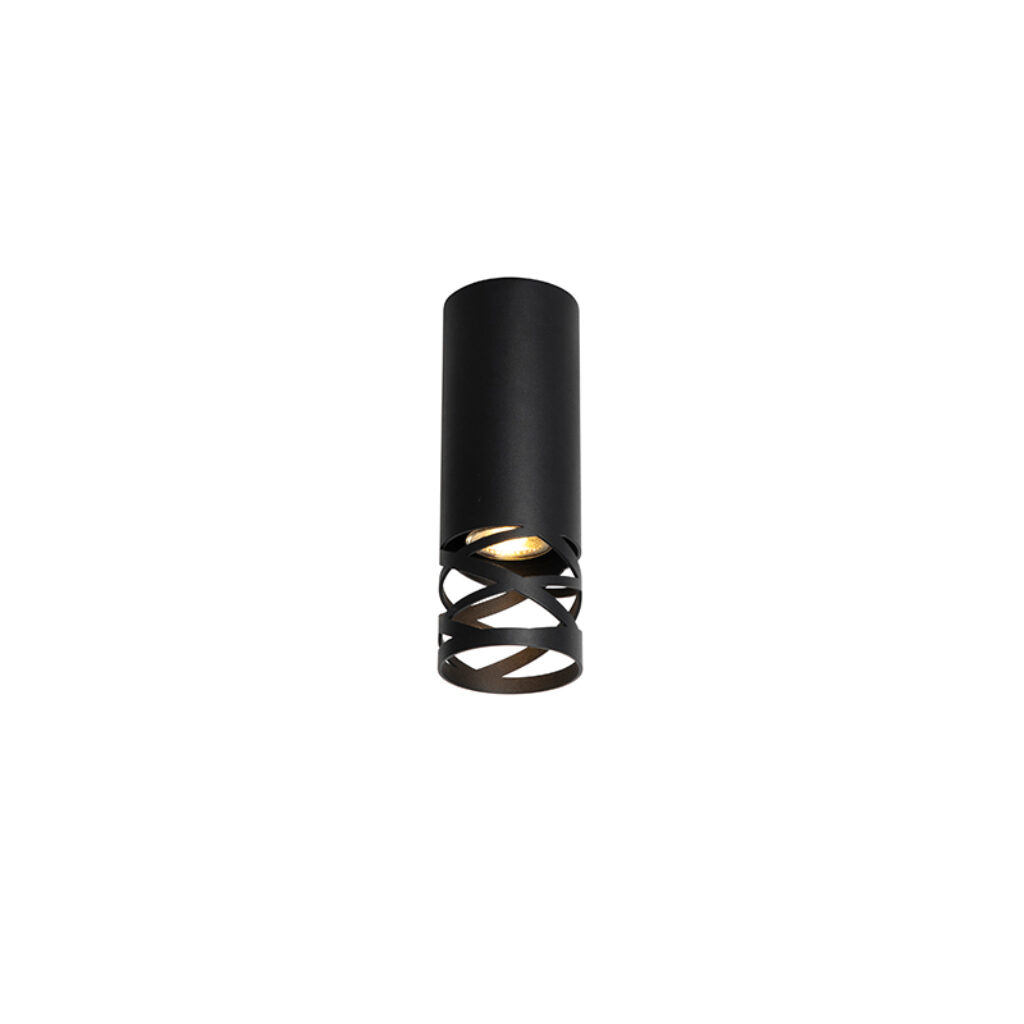 plafondlampen Design plafondlamp zwart Arre Aluminium Zwart Een tijdloze design hanglamp afgewerkt in een zwarte kleur deze Arre. Door het open van de kap zorgt