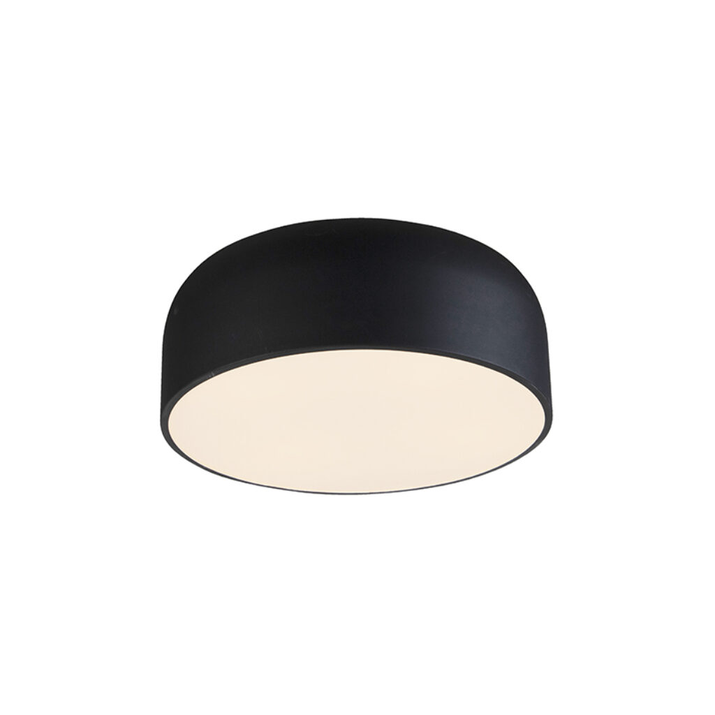 plafondlampen Design plafondlamp zwart dimbaar Balon KunststofMetaal Zwart Deze zwarte staat mooi in ieder interieur. Hij heeft een tijdloos karakter door zijn