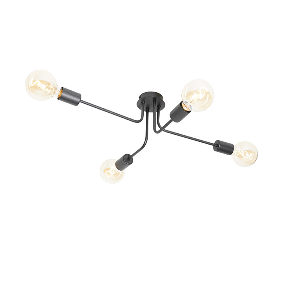 plafondlampen Design plafondlamp zwart Facile Staal Zwart Haal een echte design lamp is huis met onze Facile. Deze gemaakt van staal en afgewerkt in tijdloze