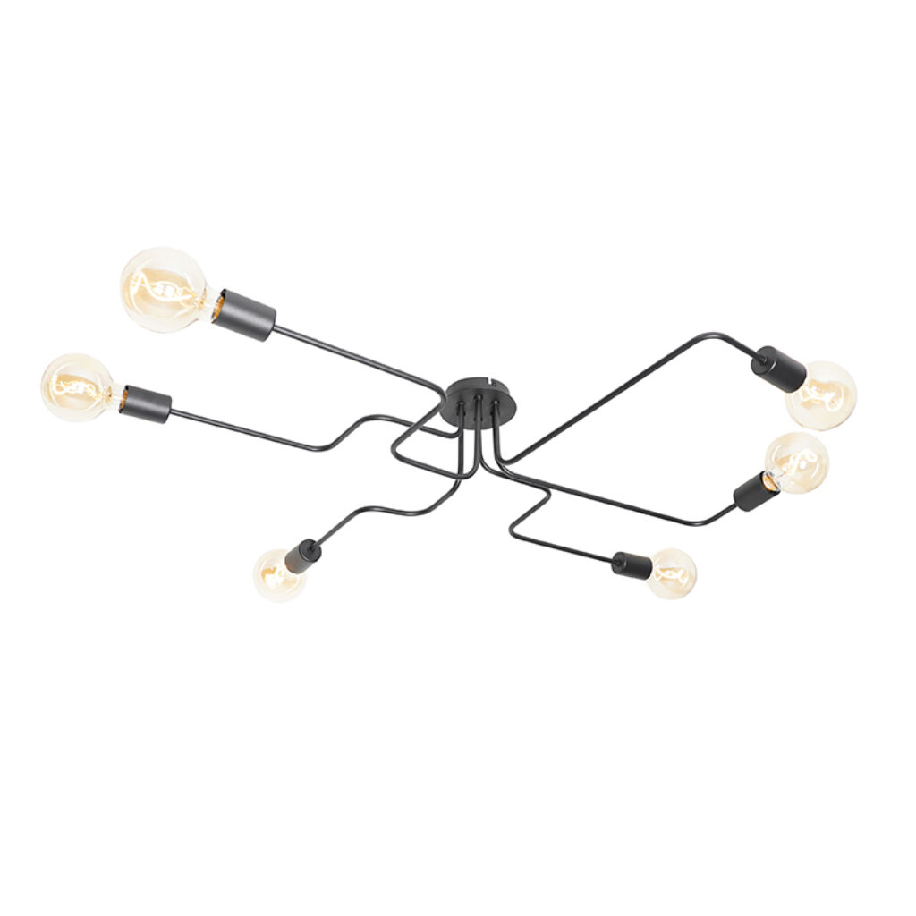 plafondlampen Design plafondlamp zwart Facile Staal Zwart Haal een echte design lamp is huis met onze Facile. Deze gemaakt van staal en afgewerkt in tijdloze