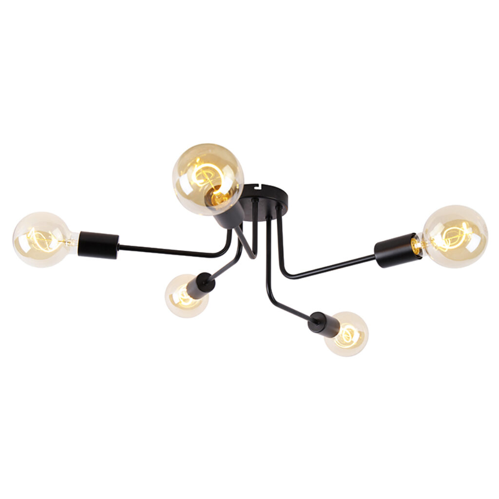 plafondlampen Design plafondlamp zwart Facile Staal Zwart Onze maakt het makkelijk om je huis sfeervol te Deze prachtige is afgewerkt in een tijdloze zwarte