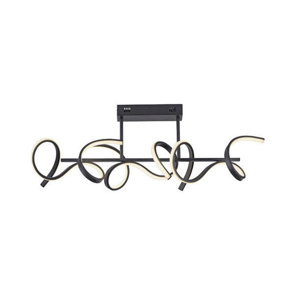 Design plafondlamp zwart incl. LED en dimmer - Krisscross - Afbeelding 2