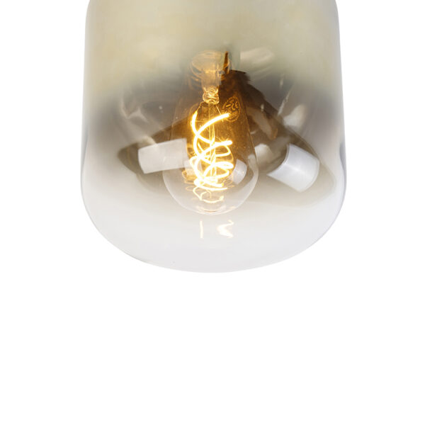 Design plafondlamp zwart met goud glas - Bliss - Afbeelding 2