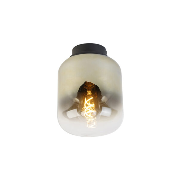 plafondlampen Design plafondlamp zwart met goud glas Bliss GlasStaal Kijk deze eens shinen aan jouw plafond zijn gouden Door het heeft lamp een geweldig