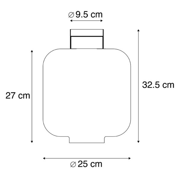 Design plafondlamp zwart met smoke glas - Qara - Afbeelding 3