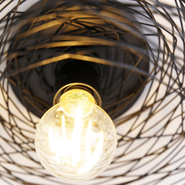 Design plafondlamp zwart ovaal - Sarella - Afbeelding 2