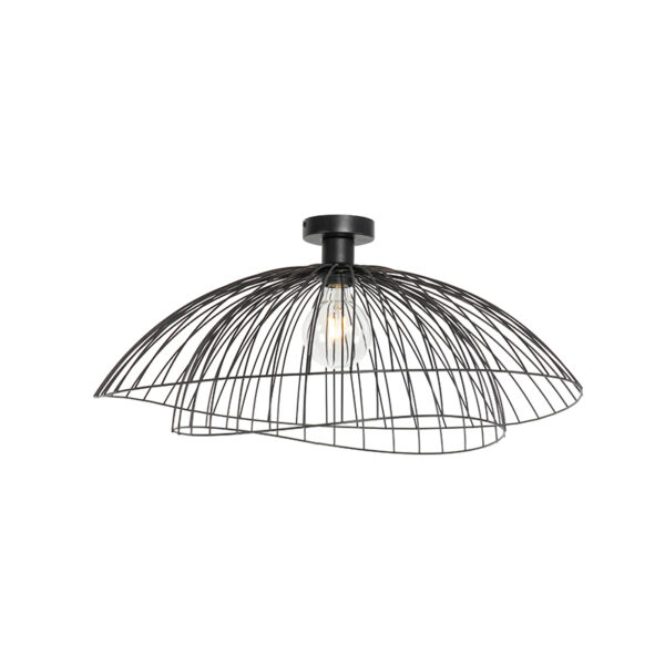 plafondlampen Design plafondlamp zwart 60 cm Pua Staal Zwart is een mooie zwarte die unieke sfeer brengt in je Een stijlvolle eyecatcher afgewerkt met tijdloze