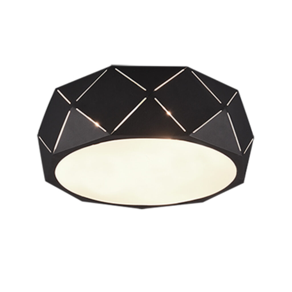 plafondlampen Design zwart 40 cm Kris Staal Zwart Ben je op zoek naar een strakke Dan is goede Deze design past perfect in de woonkamer slaapkamer of eetkamer.