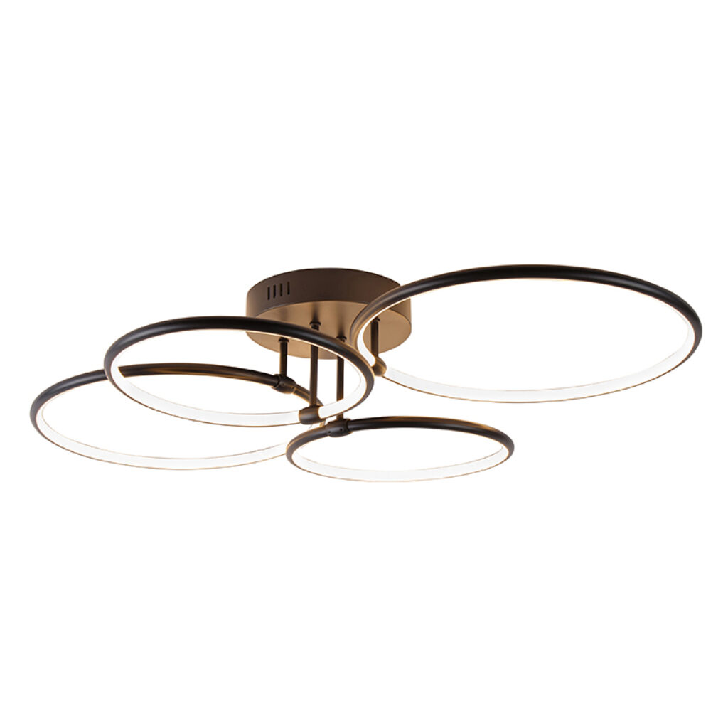 plafondlampen Joaniqa plafondlamp zwart incl. LED dimbaar KunststofStaal Zwart Haal een mooi stukje design in huis met de Joaniqa. Haar strakke zorgt ervoor dat