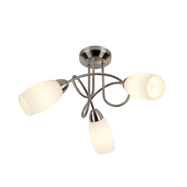 plafondlampen Klassieke plafondlamp staal Fortress GlasMetaal Staal vormgeving functionaliteit ten top en bovendien een echte sfeermaker voor bij jou thuis of