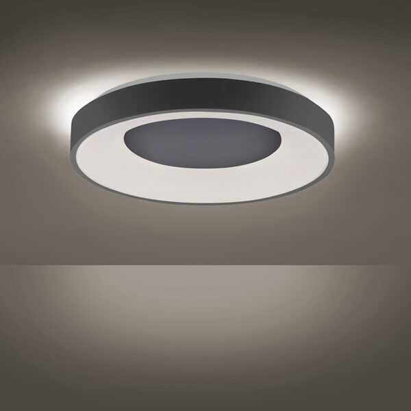 Moderne plafondlamp donkergrijs incl. LED 3-staps dimbaar - Steffie - Afbeelding 2