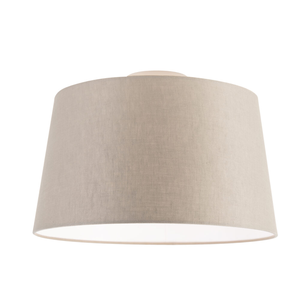 plafondlampen Moderne plafondlamp met taupe kap 35 cm Combi StofStaal Taupe De wit is een frisse die past in elk interieur. Met deze voorzie je jouw interieur