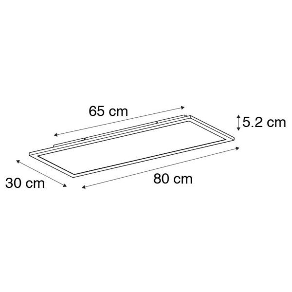 Moderne plafondlamp staal incl. LED 80 cm - Liv - Afbeelding 3