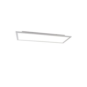 plafondlampen Moderne plafondlamp staal incl. LED 80 cm Liv KunststofStaal Staal is een prachtig egaal paneel. Deze verspreidt het licht geleidelijk door de