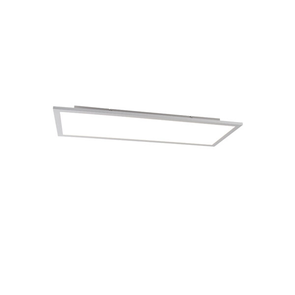 plafondlampen Moderne plafondlamp staal incl. LED 80 cm Liv KunststofStaal Staal is een prachtig egaal paneel. Deze verspreidt het licht geleidelijk door de