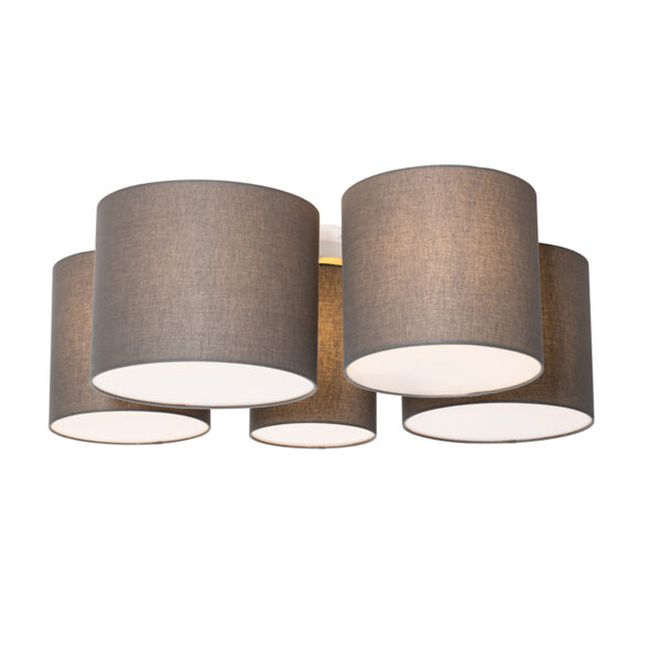 plafondlampen Moderne plafondlamp taupe Multidrum MetaalStof Taupe Laat je horen voor deze in het taupe. heeft een diepte van 62 cm hoogte 30 en lengte 84 cm.