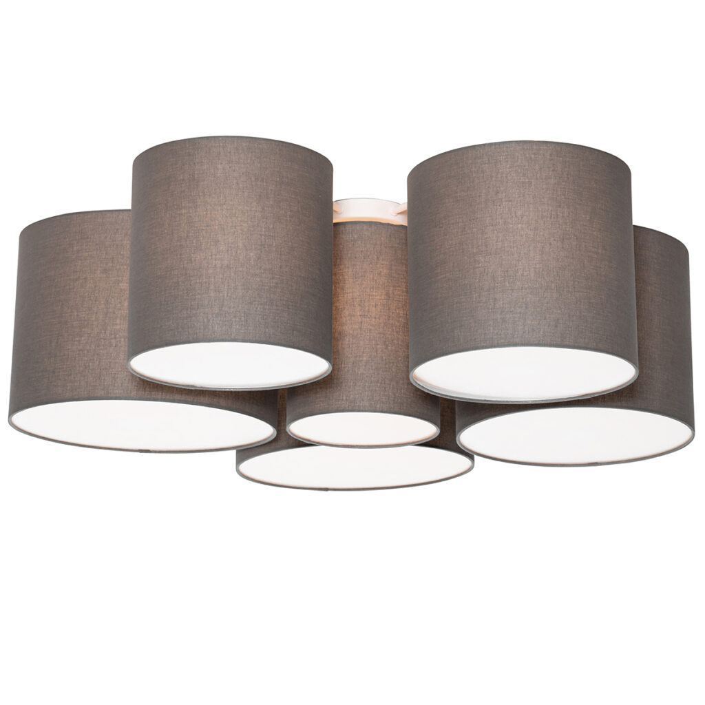 plafondlampen Moderne plafondlamp taupe Multidrum MetaalStof Taupe Laat je horen voor deze in het taupe. heeft een diepte van 84 cm hoogte 32 en lengte 92 cm.