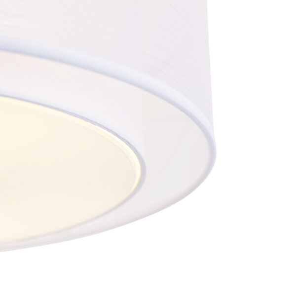Moderne plafondlamp wit 50 cm 3-lichts - Drum Duo - Afbeelding 2